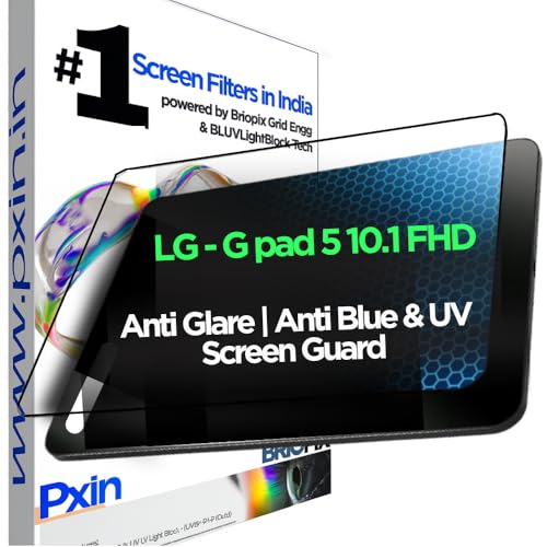 Image of Pxin Tablet Anti Bluelight and Anti Glare Screen Guard compatible with LG - G pad 5 10.1 FHD | BLUV Lightblock Tech | Scratch Proof | Prevents bluelight | Eye Protection | No Dry Eyes