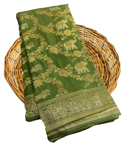 Image of Women's Maheshvari Original Pure Kanchi Pattu Kanjivaram Kanchipuram Art Dola Silk Saree Soft Banarasi Style Sari With Blouse Piece For Wedding