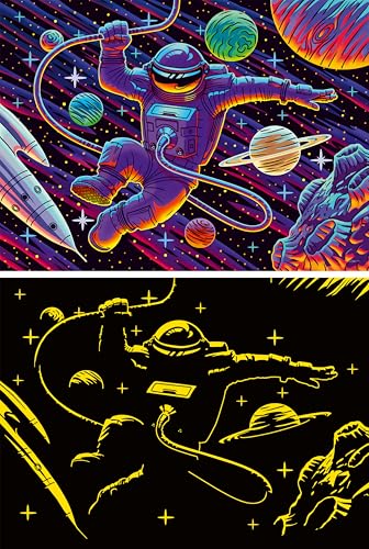 Ravensburger Puzzle pour Enfants 12004266 - Voyage dans l'espace - Puzzle d'astronaute de 200 pièces, Brillant dans Le Noir, pour Enfants à partir de 8 Ans