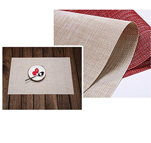 ThreeH Jogo americano lavável resistente ao calor para mesa de cozinha, jogo americano antiderrapant