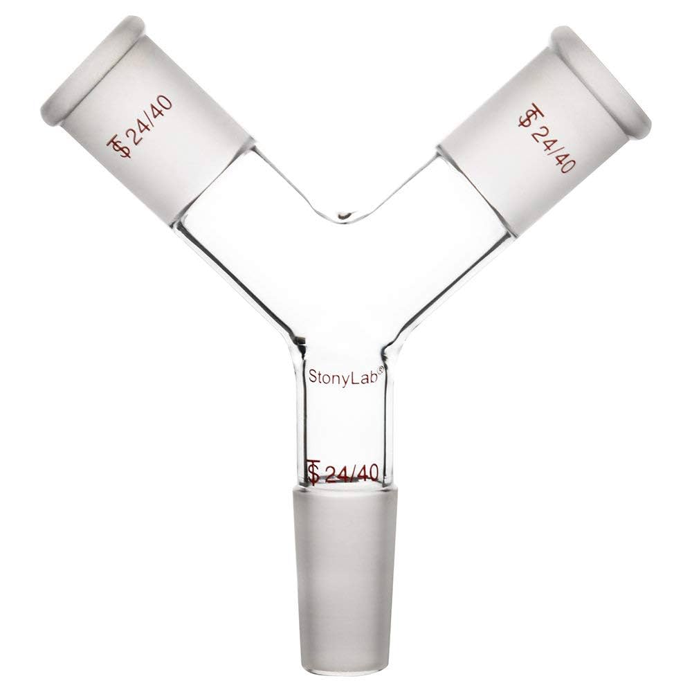 14mm To 10mm Glass Adapter StonyLab Glass Straight Inlet Adapter With 19/22 Female Glass Joint Glass Chemistry Equipment