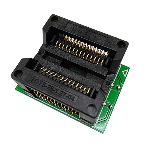 Wiring Connecting Terminals - SOP28 SOIC28 SO28 to DIP28 Pitch 1.27mm IC Body Width 7.5mm 300mil OTS-28-1.27-04 IC Programming Test Socket with ZIF Adapter