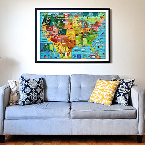 Puzzle Rompecabezas Jigsaw Mapa Colorido de Estados Unidos Think2Master 100 Piezas miniatura 4