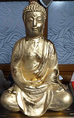 The Buddha in the garden - Buddha Rama in gold colour approx. 12 kg. Heavy