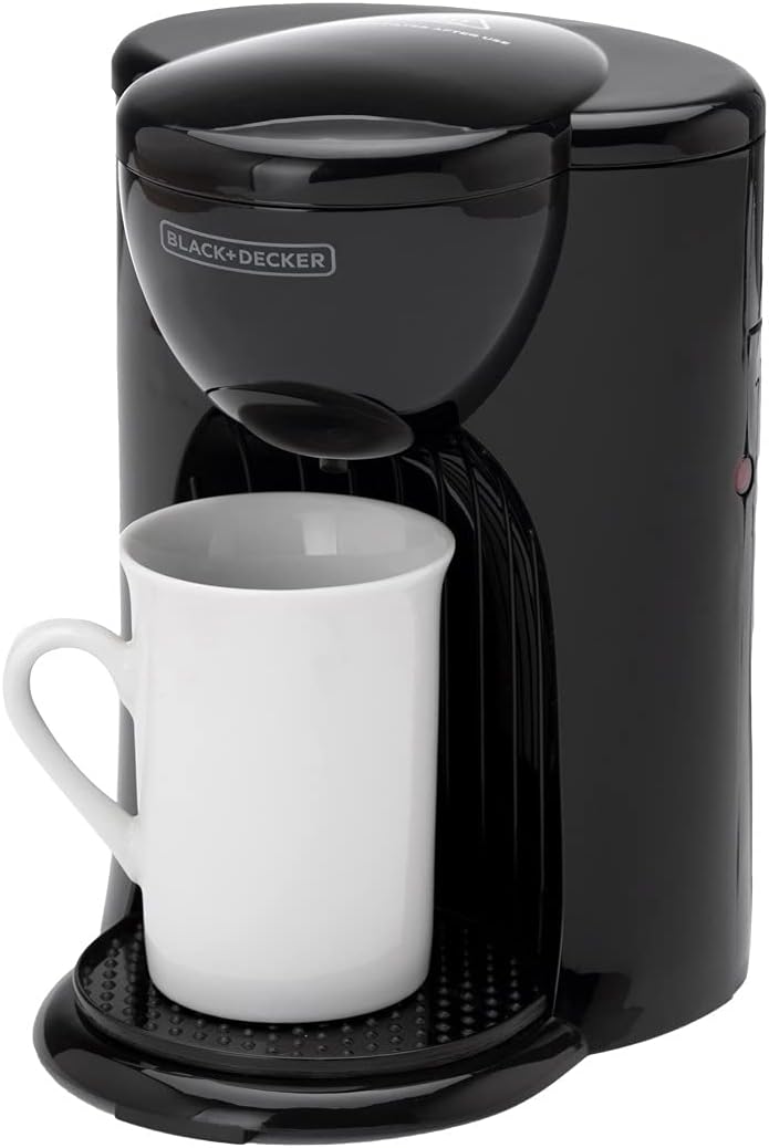DCM25 330-Watt 1-Cup Coffee Maker with Auto Shut Off | Compact & Space Saving | 2-year Warranty (Black)