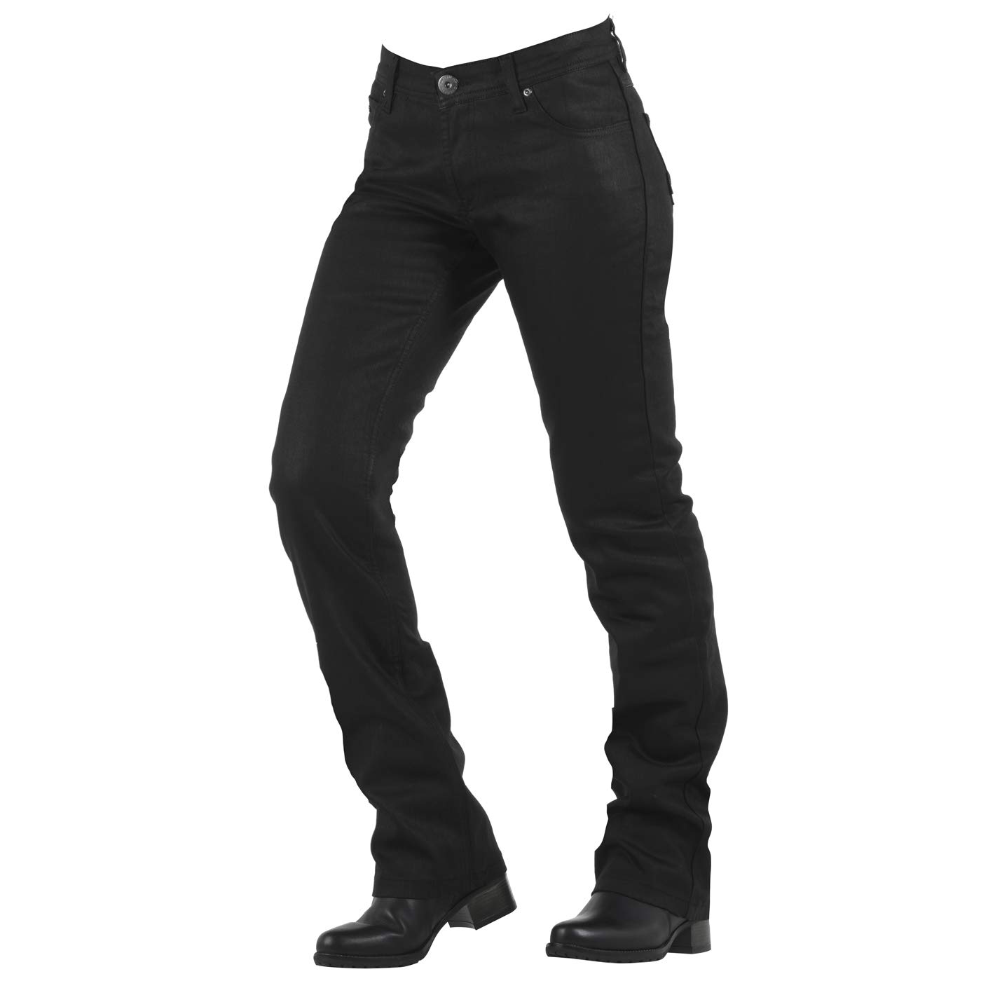 Overlap Donington Jeans Femme Homologue Route, Noir, Taille 30
