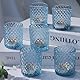 Vohocandle 12 Stück Blaue Teelichtgläser aus Glas für Hochzeit, Tischaufsatz, Teelichthalter Glas für Geburtstagsfeier, Teelichtglas für Heimdekoration