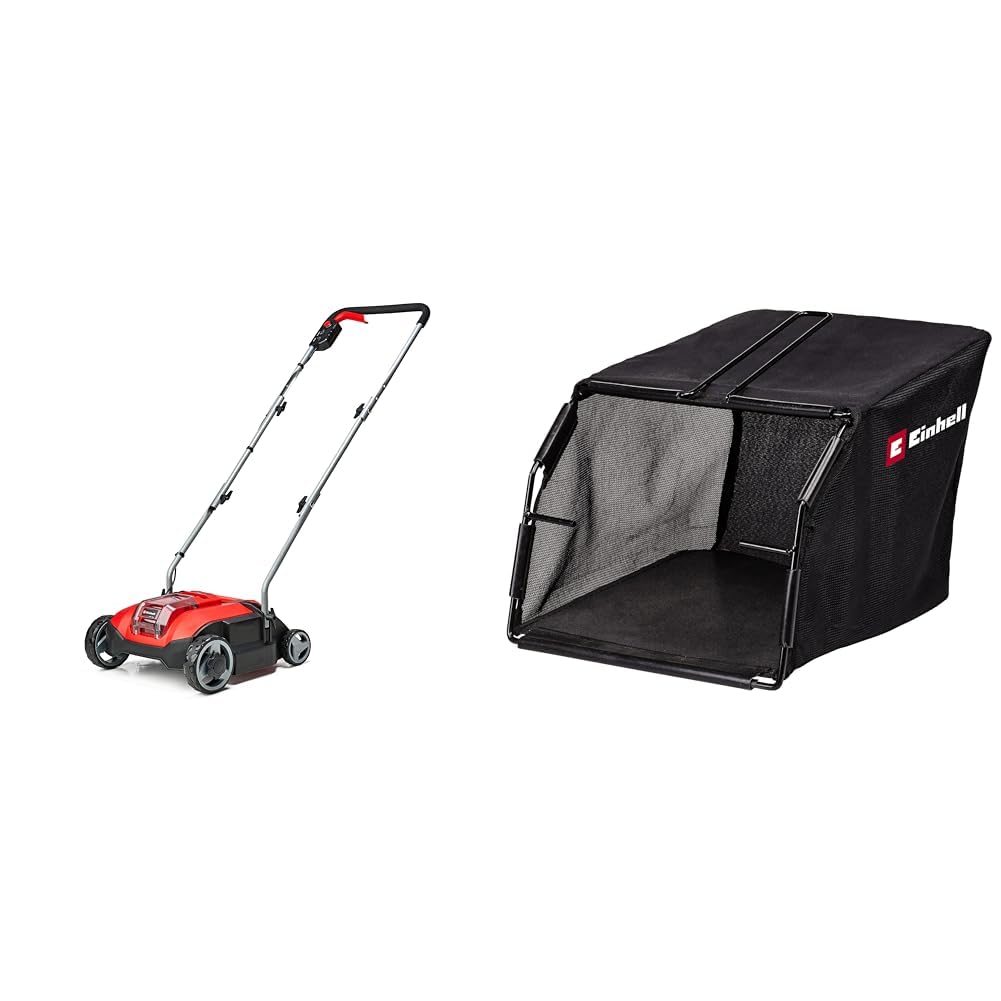 Einhell Akku-Vertikutierer GC-SC 18/28 Li Power X-Change (18 V, Brushless, 28 cm Messerwalze, 3-stufige Arbeitstiefeneinstellung, inkl. Fangsack)