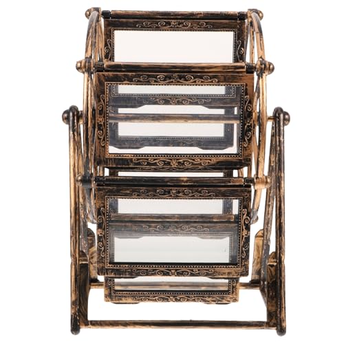 Warmhm Cornice Per Foto Ruota Panoramica 4 in Pvc Mulino a Vento Rotante Decorativo, Protezione Immagini Per Soggiorno e Camera Da Letto, Regalo Matrimonio e Anniversario