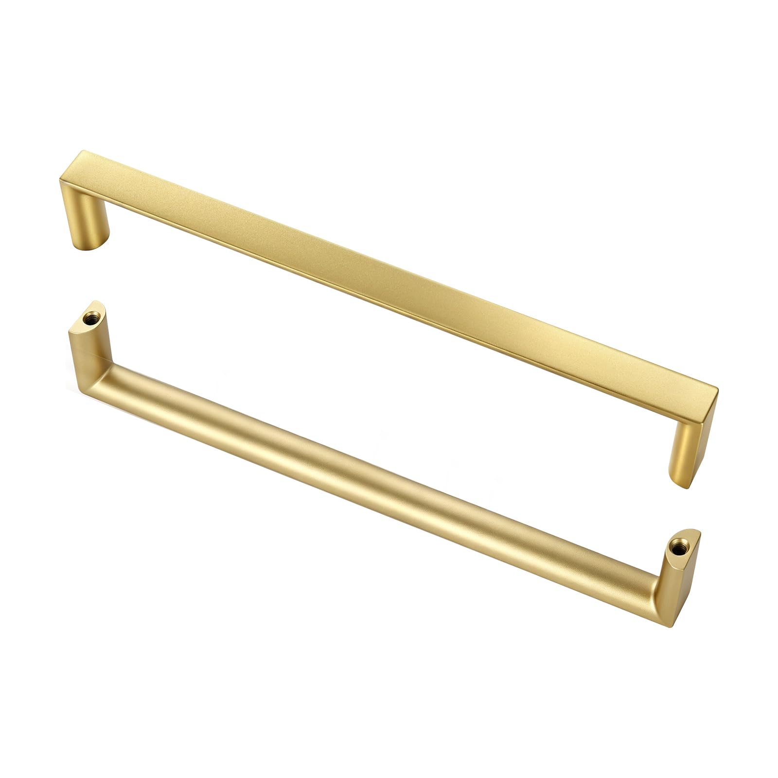 10 Pack 7.5inch Gold Cabinet Pulls Brass Drawer Handles for Kitchen Cabinets,Cupboards, Dressers and Square Solid Metal Hardware