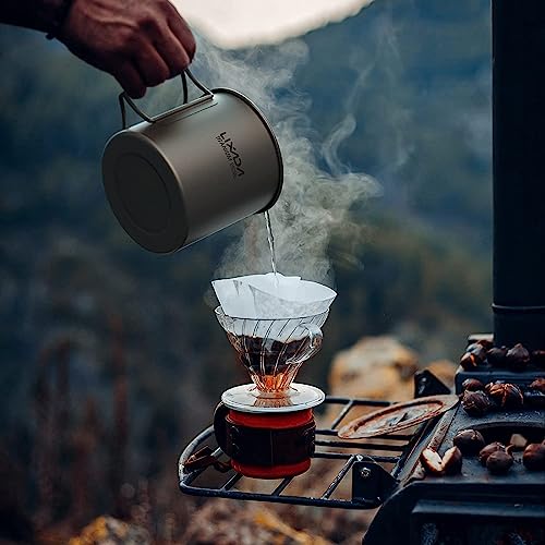 Lixada Titanium Pot, Camping Pot Titanium Cup Tianium Backpacking Pot With Partable Foldable Handles For Outdoor Camping Hiking Backpacking #TOP7