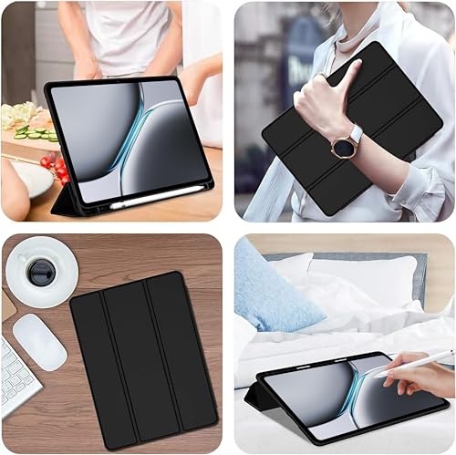 Image of TGK Trifold Cover for OnePlus Pad 2 12.1 inch Tablet Case with Pencil Holder (Black)