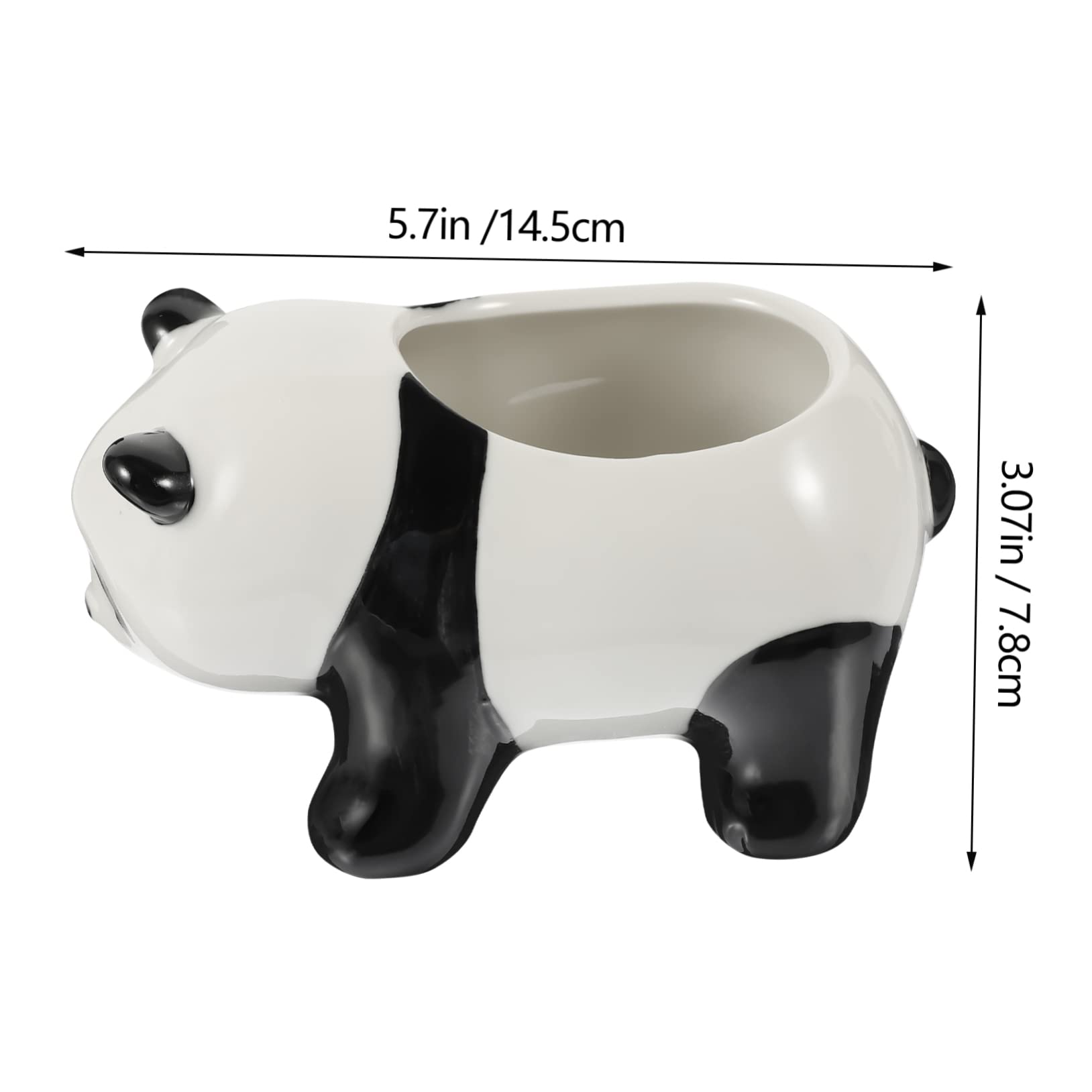 3kawałki Szt Ceramiczne Doniczki Kształcie Pandy Sukulenty i Kaktusy Urocze Dekoracje Biurkowe Do Domu Ogrodu i Biura