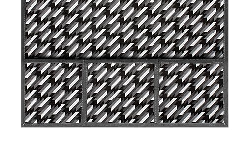 Image of The Furnishing Tree Fridge Top Cover Compatible for Samsung RR20C1824CR /HL, 183 LTR WxL 65x111 in CM Symmetric Pattern Black