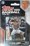 2020 Topps Factory Sealed San Francisco Giants Team Set of 17 Cards: Buster Posey(#SF-1), Shaun Anderson(#SF-2), Chris Shaw(#SF-3), Jeff Samardzija(#SF-4), Brandon Belt(#SF-5), Jaylin Davis(#SF-6), Mike Yastrzemski(#SF-7), Mauricio Dubon(#SF-8), Brandon Crawford(#SF-9), Evan Longoria(#SF-10), Johnny Cueto(#SF-11), Alex Dickerson(#SF-12), Steven Duggar(#SF-13), Tyler Beede(#SF-14), Austin Slater(#SF-15), Dereck Rodriguez(#SF-16), Logan Webb(#SF-17), plus more