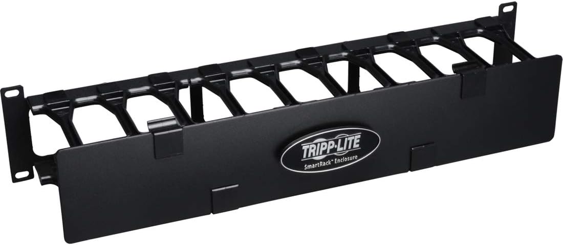 TRIPP LITE Rack Enclosure Horizontal Cable Manager Steel with Finger Duct 2URM SRCABLEDUCT2UHD Black