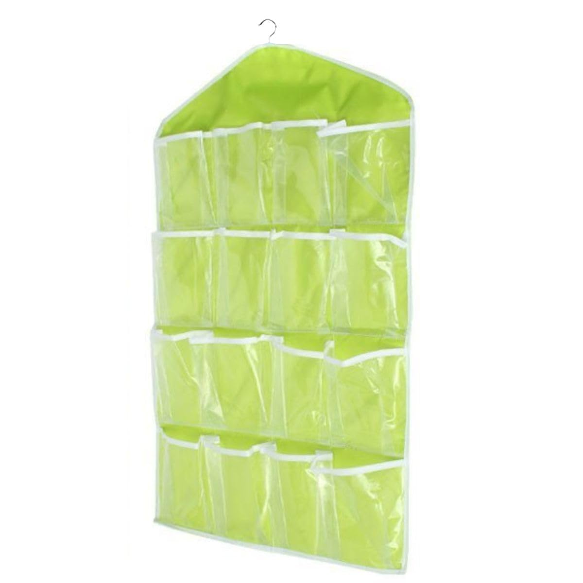 Over Door Hanging Shoe Rack Organiser, 16 Clear Transparent Pockets, Space Saving, Multi-Purpose Hanger for Shoes and Accessories-image-33