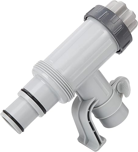 VOEER - Piezas de repuesto para piscina con soporte de tubo de piscina y válvula de émbolo para piscina sobre el suelo, adaptador de manguera de