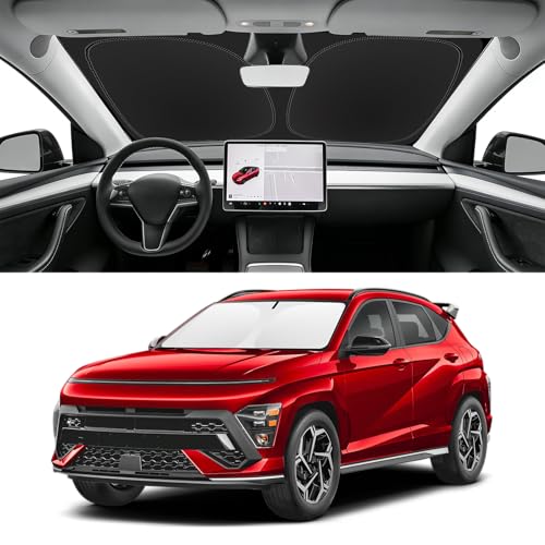 Image of Custom Fit Windshield Sun Shade for Hyundai Kona 2018-2023