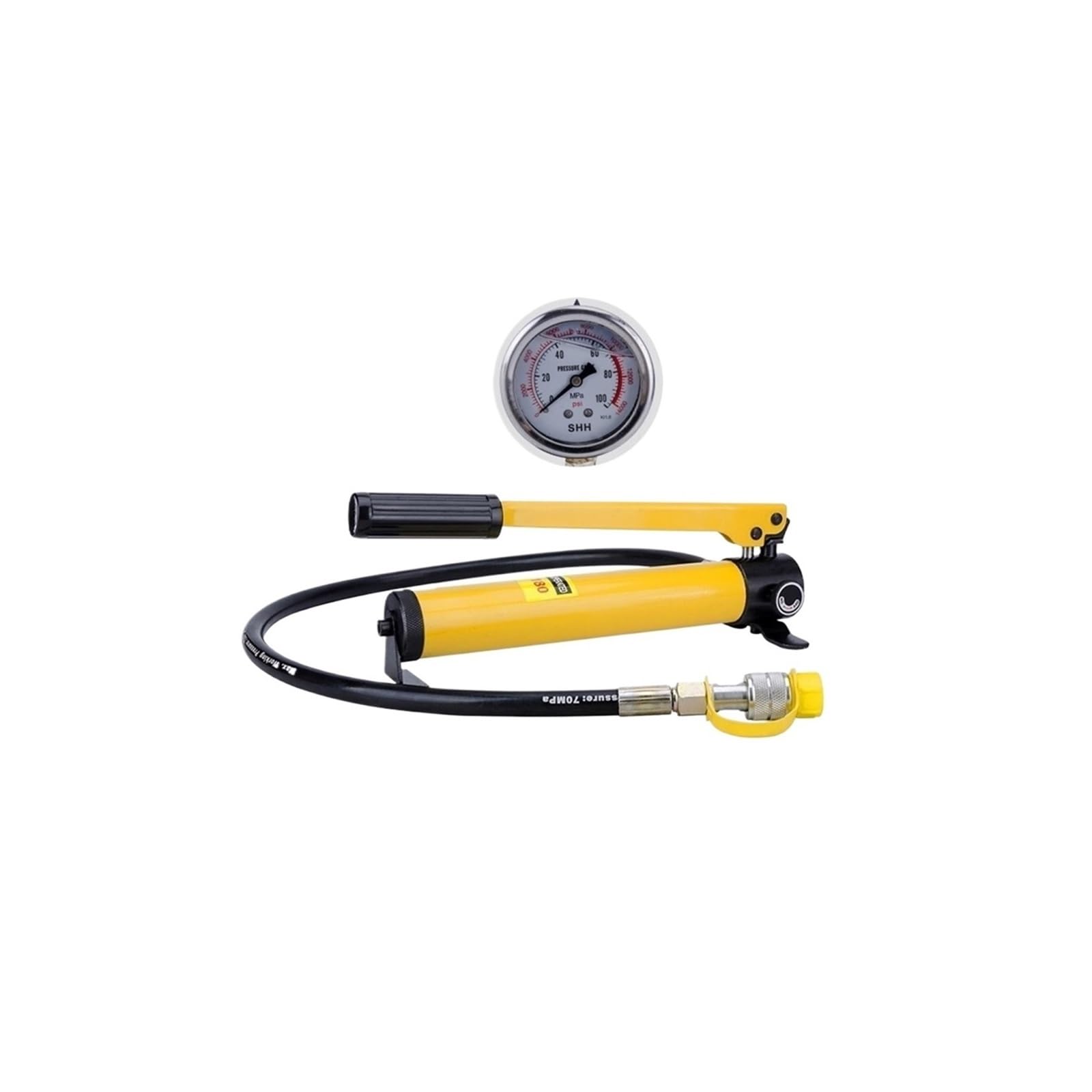 CP-180 Manual Hydraulic Pump, 60kg/cm² 400cc Oil for Small Jacks(CP-180 With Gauge)