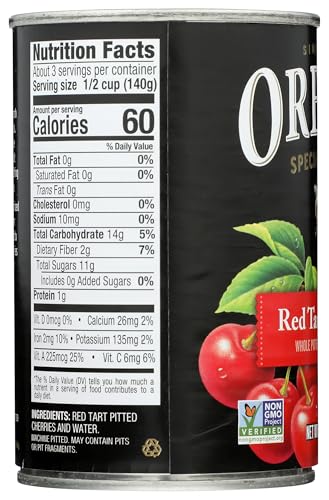 Oregon Fruit Products Cherries Red Tart in Water, 14.5 oz