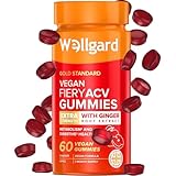 Wellgard Fiery ACV Gummies with Ginger, Vitamin C & Chromium, Apple Cider Vinegar & Ginger Gummies, Vegan, Metabolism, Digestive Health, 60 Gummies, 30 Day Supply
