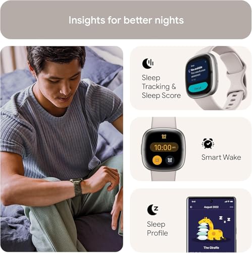 Image of Fitbit Sense 2 Advanced Health and Fitness Smartwatch - Blue Mist /Pale Gold