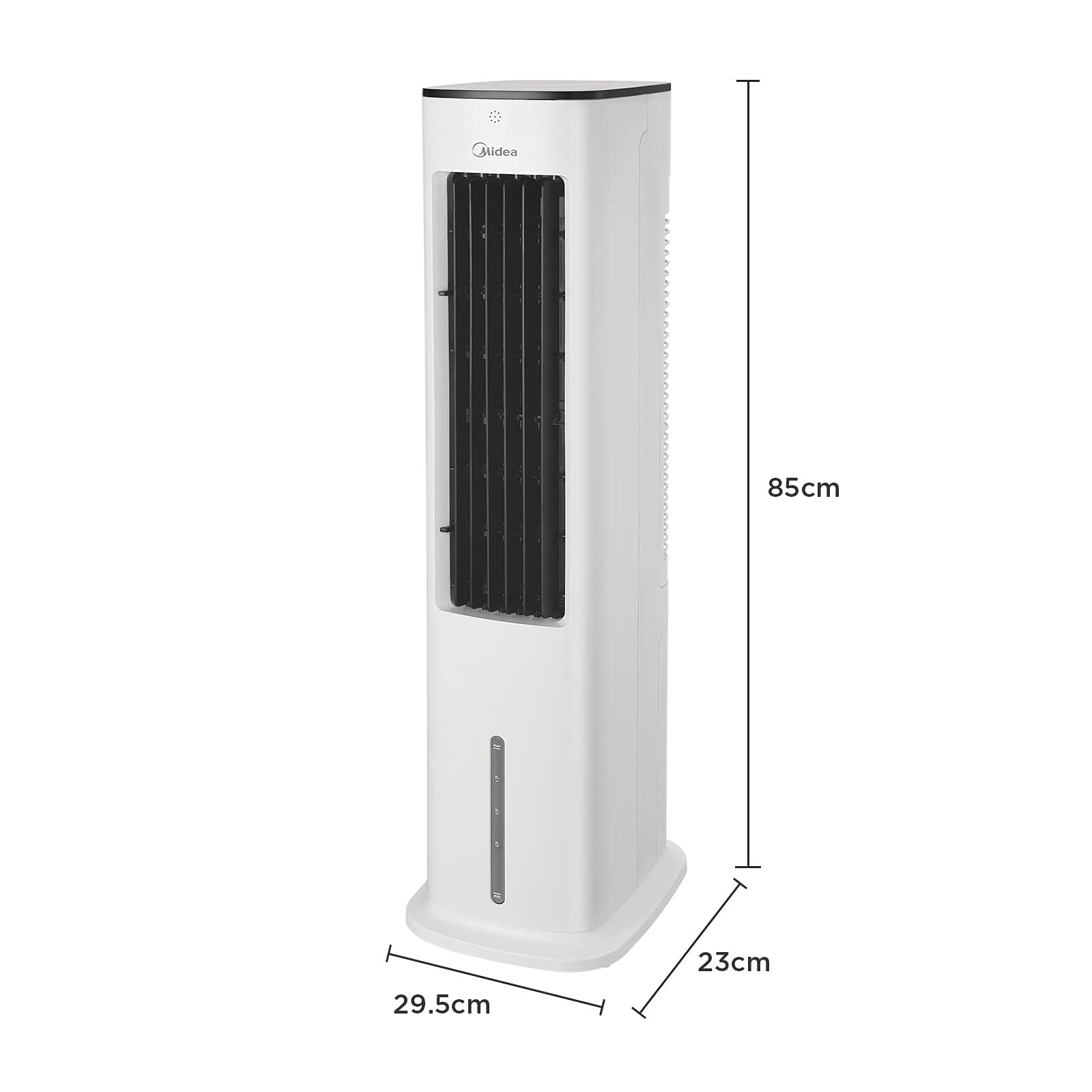 Midea Silent Air Cooler Pro - Climatizzatore portatile 4 in 1, silenzioso, refrigeratore d'aria, ventilatore a torre, umidificatore e purificatore d'aria, con telecomando, serbatoio dell'acqua da 5 l