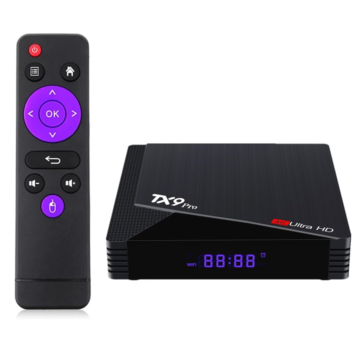 HIMNIL Android 10.0 TV Box,TX9 PRO AlIwinner H313 Quadcore-cortex-A53, Dual WiFi 2.4G/5.8GHZ USB 2.0 4K H.265 Home Smart Media Player