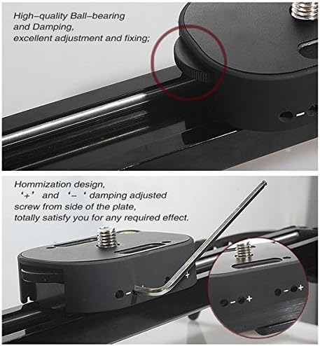 GOWE 120cm / 47" Camera Video Track Slider Stabilizer System with Ball-Bearing for DSLR Camcorders