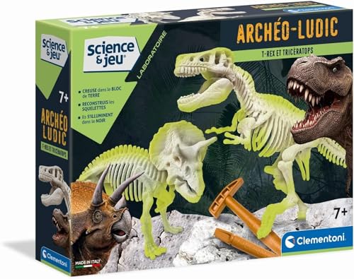 Science et jeu : Archéo ludic : T Rex et Tricératops phosphorescents Clementoni Jeux - vue 6