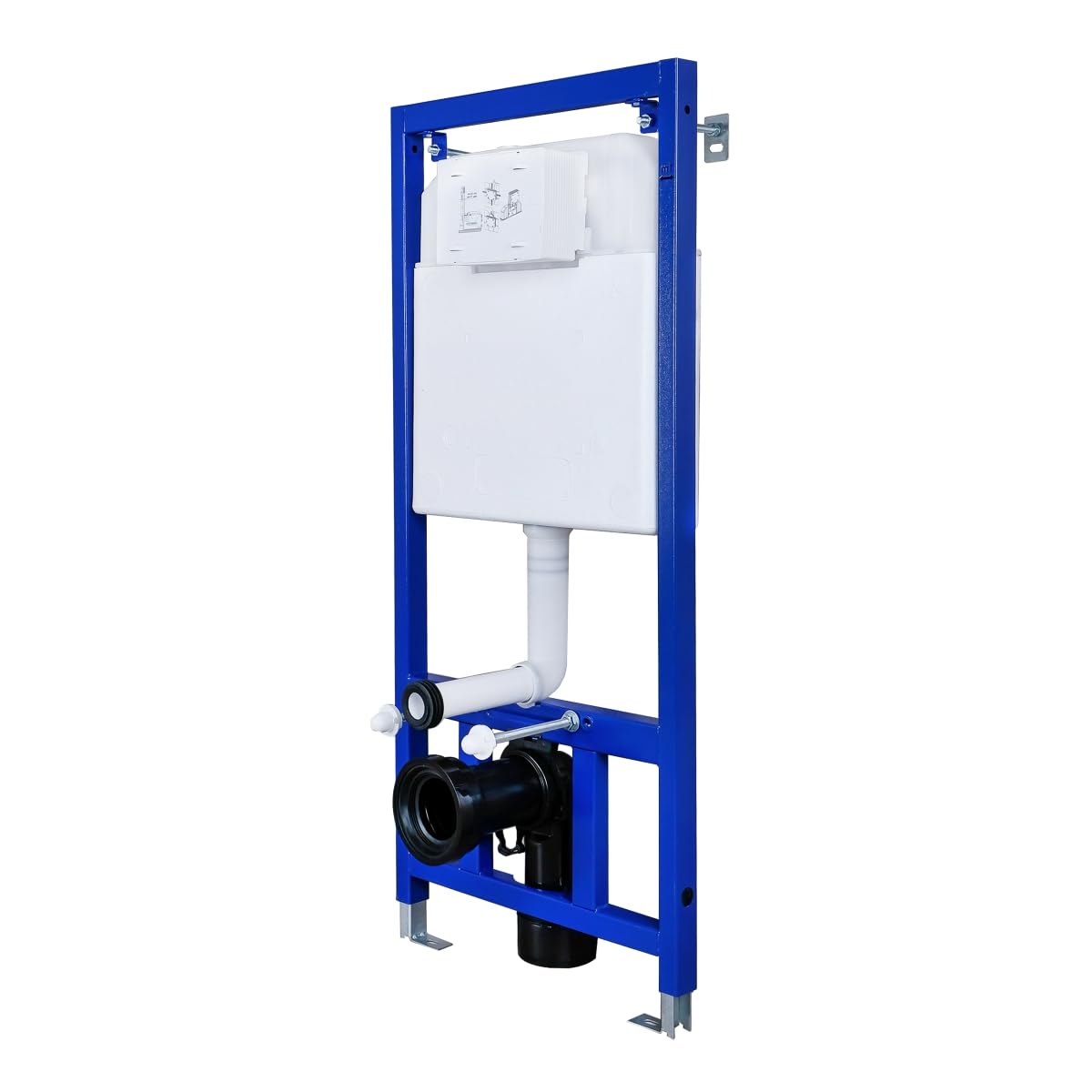 ALONI Hänge-WC Komplettset, Weiß, 36x28x52 cm | ohne Bidet, spülrandlos, Softclose Duroplast mit Quick-Release, Vorwandelement vormontiert 3/6 L, Tanktiefe 80 mm