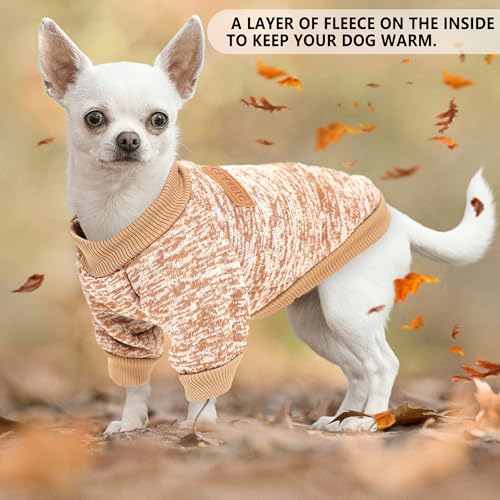 2 Pack 2.5-3.5lbs Dog Sweaters for Small Dogs Dog Clothes Winter Fleece Puppy Sweater Warm Pet Outfits for Yorkie, Chihuahua, Bulldog, Dachshund, Pug, XXS by Generic - Image 4