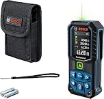 Bosch Professional Distanziometro laser GLM 50-23 G (laser verde, sensore di inclinazione, campo misura: fino a 50 m, robusto, IP65, ± 1,5 mm*, 2 batterie AA, tracolla, sacchetto)
