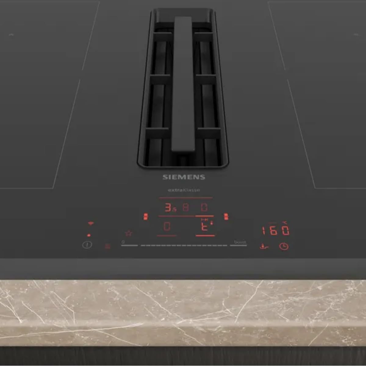 Placa inducción Siemens con extractor integrado, 4 zonas de cocción - EX851HJ26E