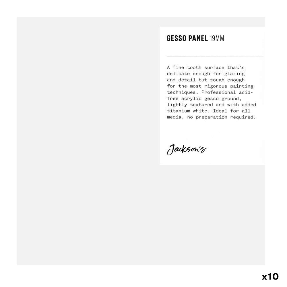 Jackson's White : 19Mm Gesso Cradled Painting Panel : 6X6in : Box Of 10