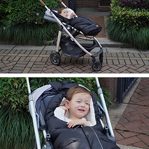 Image of Go 3 Season Stroller Footmuff for Toddler, Stroller Blanket to Protect Your Baby in Outdoor, Warm Soft Bunting Bag for Most Stroller, Winter Waterproof Stroller Sleeping Bag
