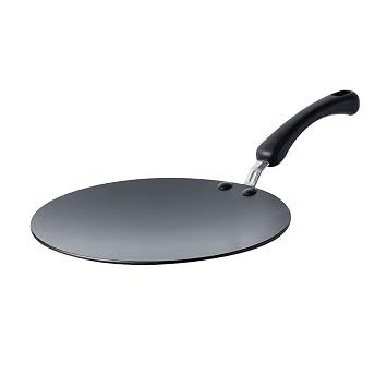 Meyer Premium Non-Stick Curved Roti Tawa, 26cm, Orange (5mm thick)