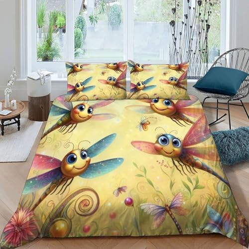 Housses de couette 3D enfants libellule pour des nuits douces