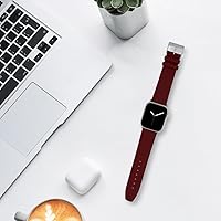 Vista 76 de Bandini Correas de cuero para mujer para Apple Watch de 1.496 pulgadas, 1.575 pulgadas, 1.614 pulgadas para mujer, correa delgada de cuero iWatch