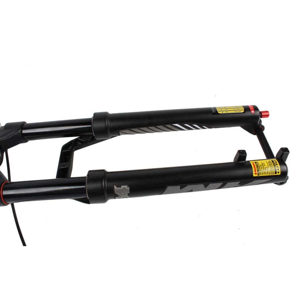 Fourche Avant de vélo VTT à Suspension pneumatique 26"/27,5"/29", Amortisseur réglable, Tube Conique 1-1/2", Blocage Manuel/à Distance, débattement 120 mm, axe 15-100 mm