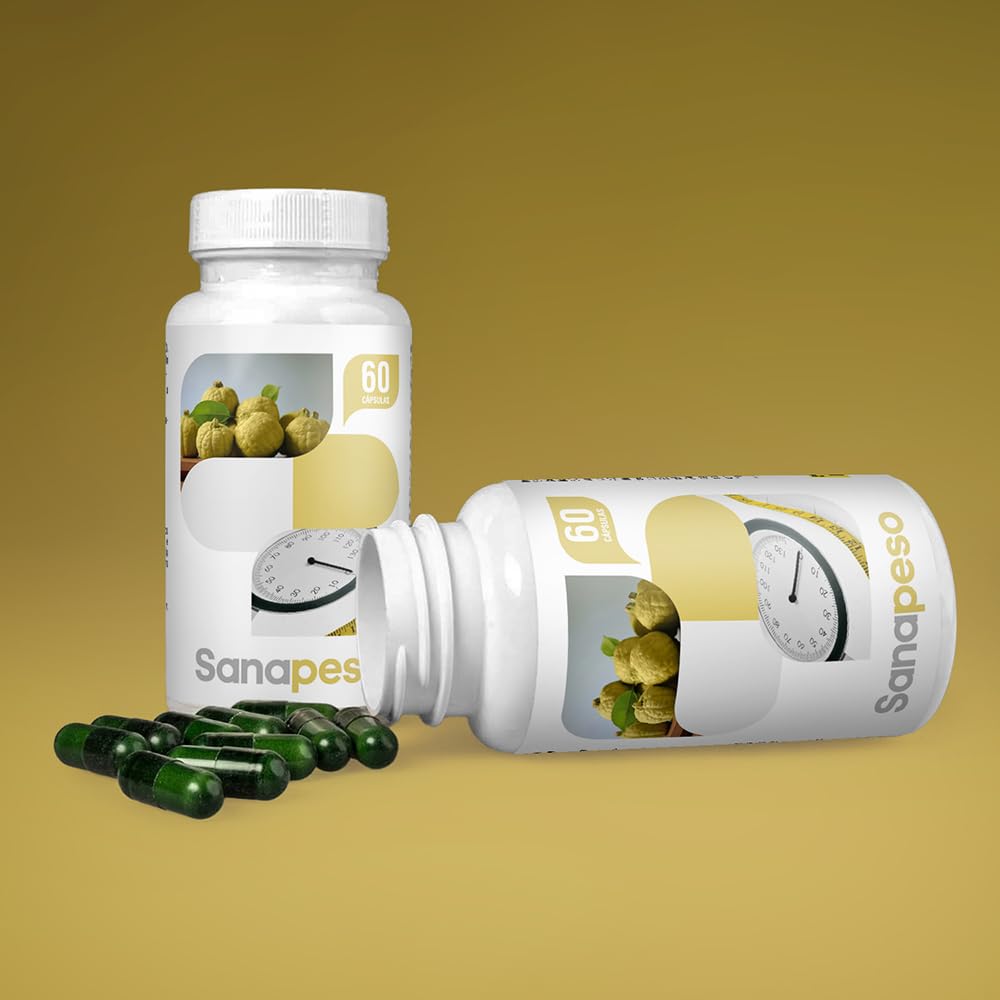 Cápsulas Naturales para el Control de Peso - Con Garcinia Cambogia | Extracto Seco de Café | Ayuda a Controlar el Apetito |Fabricado en España | Sin Gluten ni Lactosa - SANACAPS (3 Botes)