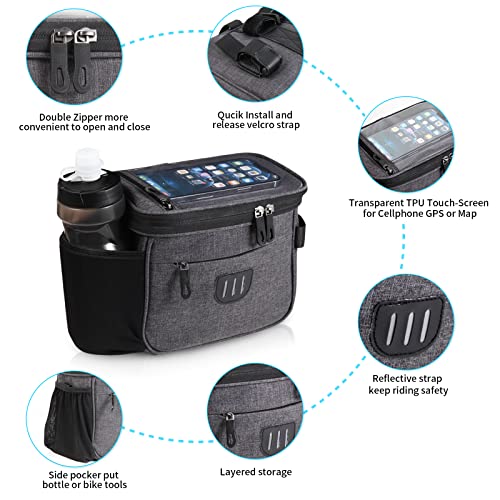 JXLHZLF Large Handlebar Front Pouch