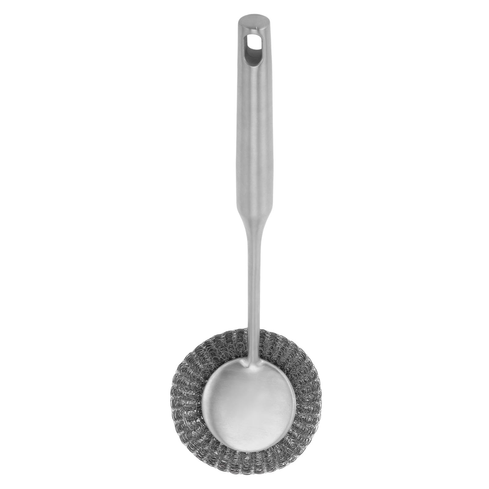 Handle Steel Wool Scrubber, Deep Rustproof Stainless Steel Scrubber With Handle Steel Wool Scrubber For Cleanings Dishes Kitchen Dish, Pots, Pans, Grill, Sink, Bathroom(Silver)