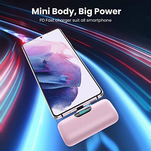 Image of [2 Pack]Portable Charger Power Bank for iPhone 17 /16 /15,Mini USB C Portable Power Bank 5000mAh Fast Charging Battery Pack Travel Essentials for iPhone 15 /16 /17 Plus /17 Pro /17 Pro Max,Samsung Android