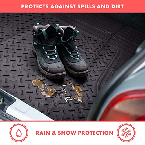 Vaygway Heavy Duty Cargo Liner Trunk Floor Mat – All Weather Trunk Protection Floor Mat - Black Rubber Trimmable Durable Cargo Auto Mat – Universal Fit Car Suv Truck Auto #TOP4