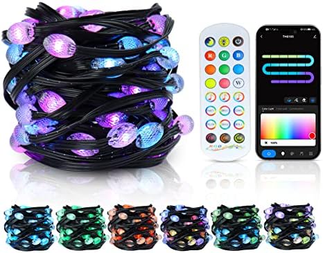 Sanwo LED String Lights Christmas Rope Light Kids Room Novalty RGB IC USB Dream Color Dynamic Chasing, App and Remote Control Waterproof Heavy Duty for Home Decor Fastival Party 32.8FT