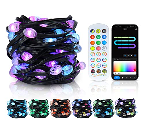 Sanwo Led String Lights Christmas Rope Light Kids Room Novalty Rgb Ic Usb Dream Color Dynamic Chasing, App And Remote Control Waterproof Heavy Duty For Home Decor Fastival Party 32.8Ft #TOP3