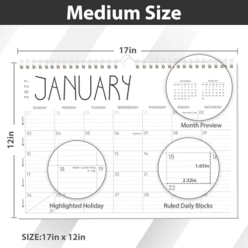 Image of GuassLee Wall Calendar 2026-2027, 24 Months (Jun 2026-May 2028), 17 inchx12 inch