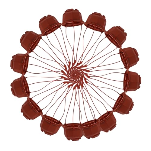 Mipcase Lot de 15 Sets De Pots De Fleurs Suspendus en Chlorophytum pour Intérieur Et Extérieur avec Crochets Ronde Couleur Café Jardin